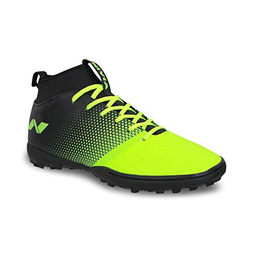 Image of NIVIA Ashtang Turf 2.0 Football Shoes for Men | Football Turf Shoes | Soccer Shoes for Men | Get a Grip on Victory | (Core Blue /Floro Pink /Black)