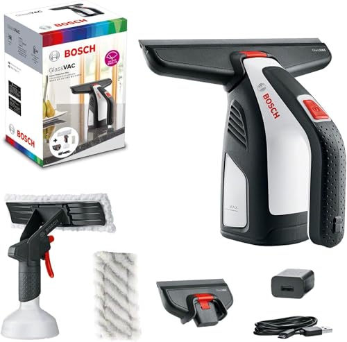Bosch Limpiador de cristales GlassVAC y cepillo UniversalBrush con batería de 3,6 V 3