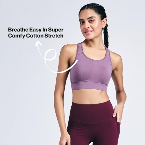Image of NYKD (NYK904 Ultimate High Impact Non Wired & Padded Sports Bra for Women | Bounce Control with Quick Dry Formula & Multiway Straps | Ideal for Gym, Workout & Yoga