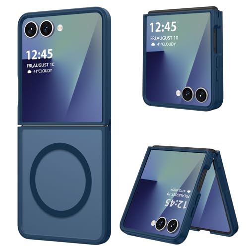 Coque antichoc Galaxy Z Flip 7 bleu MagSafe résoud le risque de rayures