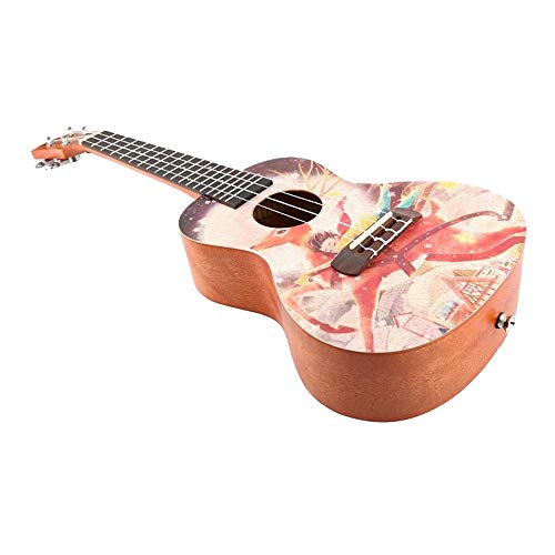 Ukulele Bois d’acajou Traditionnel 23 Pouces Ukulele Peinture colorée Uke Hawaii Enfants Petite Guitare avec Sac Gig for… - Les Beatles, Paul McCartney, John Lennon, RIngo Starr, George Harrison Ukulele Bois d'acajou Traditionnel 23 Pouces Ukulele Peinture colorée Uke Hawaii Enfants Petite Guitare avec Sac Gig for… – Image 5