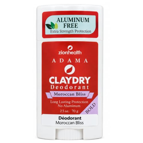 ClayDry Deodorant Bold Moroccan Bliss Zion Health 2.8 oz Stick
