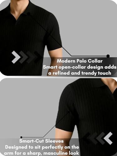 Image of Leriya Fashion Tshirt for Man | T Shirt for Mans | Mens Tshirts | Polo T- Shirt for Mens | Half Sleeve Polo Neck Tshirt for Men (Available in Plus Sizes)