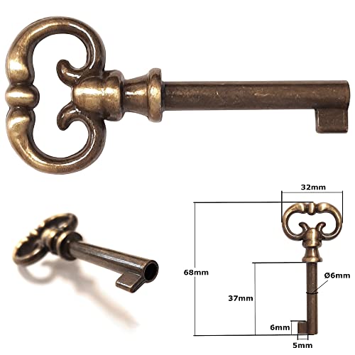 cyclingcolors Möbelschlüssel Schlüsselschild Schlüsselreide Schrankschlüssel Zierschlüssel (schlüssel frosch-vermessingt)