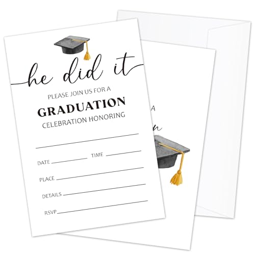 AWDSTN Graduation Invitations 20 Pack