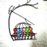 HopeHfm Buntglas-Fensterdekoration, fensterbilder zum aufhängen, sonnenfänger Fenster, fensterdekoration, handgefertigtes Geburtstagsgeschenk für Mutter,Eltern,Jubiläumsgeschenke für Paare (Style 5)
