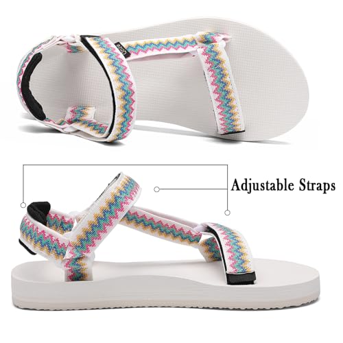 Image of Sport Walking Water Sandals for Women with Arch Support & Adjustable Straps Platform Sandals Women Height Increase