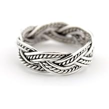 Sterling Silver 925 Celtic knot Tribal Ring, Celtic Knot Twisted Vintage Style Ring, Simple Women Everyday Jewelry, Plain Braided Ring For Women & Girls,