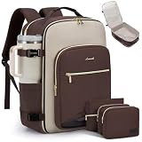 LOVEVOOK 40L Travel Backpack for Women & Men, Airline Approved Carry On Luggage with 3 Packing Cubes, TSA Overnight Bags, Waterproof Personal Item Bag, Weekender Essentials Backpacks fits 17