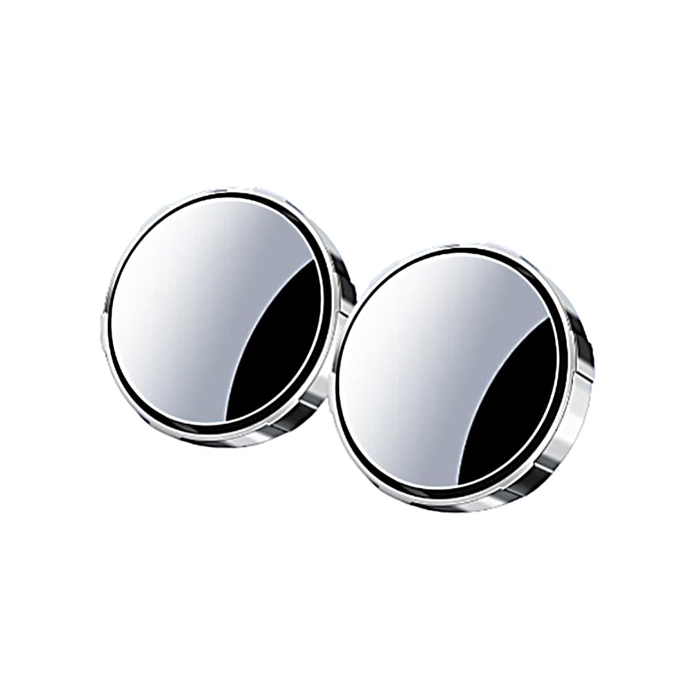ZYFMSF2 Pcs Car Blind Spot Mirror for Mini Cooper 2-Doors Cooper SE ELECTRIC, 360°Rotatable Suction Cup Car Convex Blind S-pot Mirrors Car Accessories,C Silver