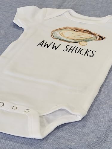 Oyster Baby Bodysuit, Cute Infant Outfit, Unisex Cotton Baby Clothes, 0-3M Short Sleeve Newborn Bodysuit for Boys & Girls, 0-3 Months2