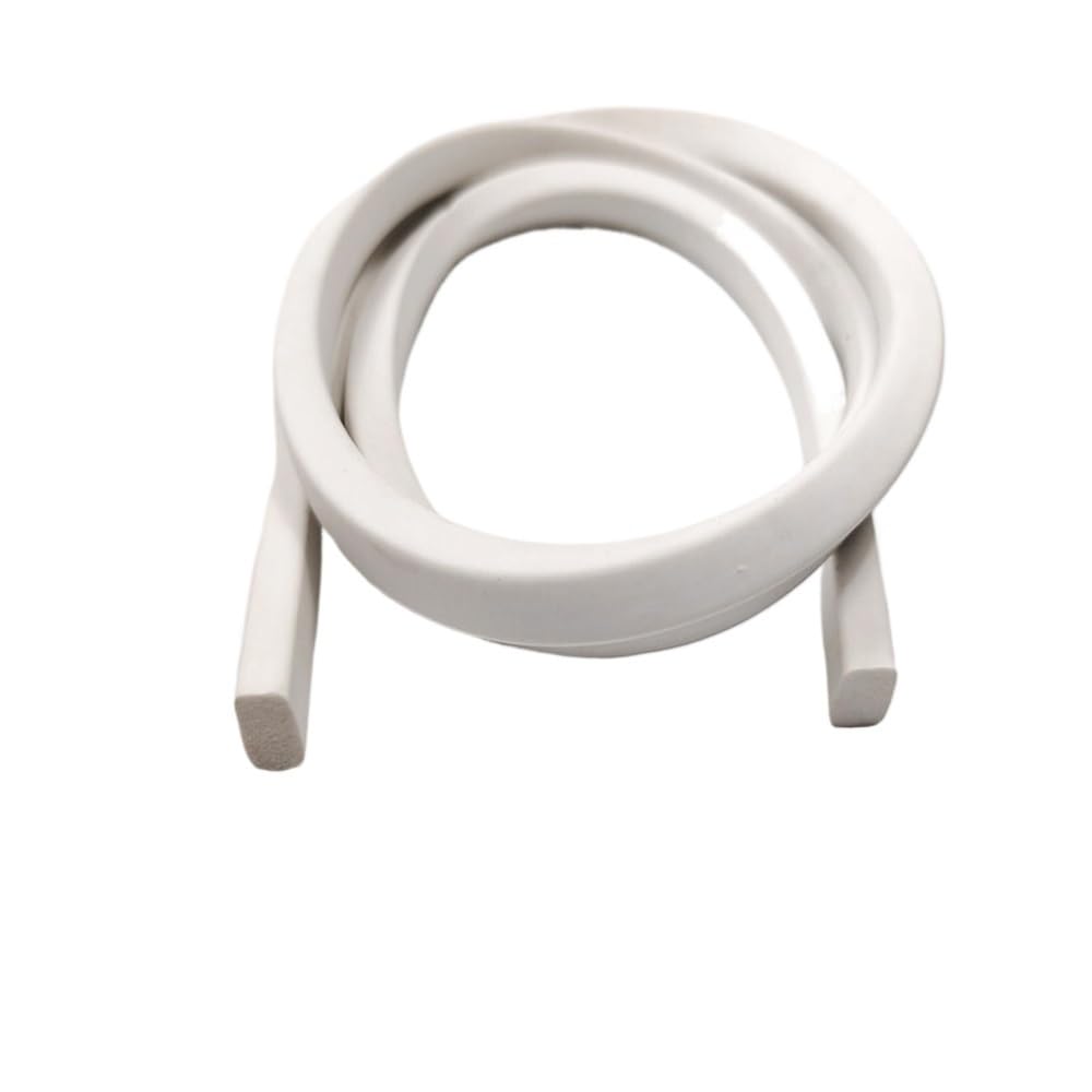 Cord Sealing Gasket Small Square White Silicone Foaming Sealing Strips, Length 1M Sponge Strip, Rectangle 1 piece(8X8mm)
