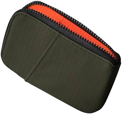 ALPAKA Zip Card Pouch RFID Blocking Mini Card Wallet, Green, Minimalist