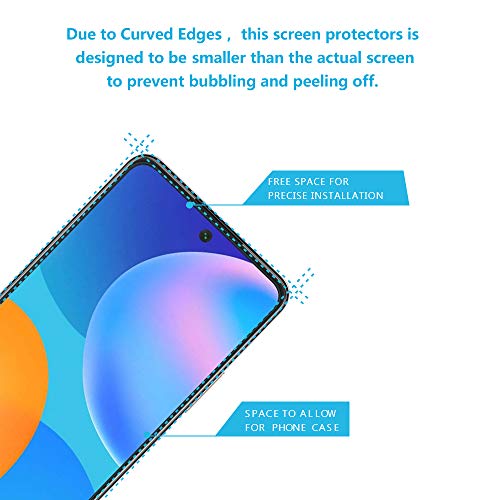 Didisky Huawei P Smart 2021 Tempered Glass Screen Protector [2 Pieces] [Soft Touch] Easy to Clean, Easy to Install, Transparent