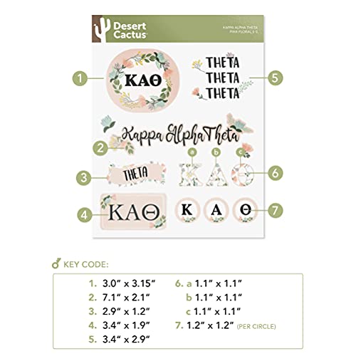 Adhesivo Kappa Alpha Theta para inspirar tu espacio de estudio diario 4