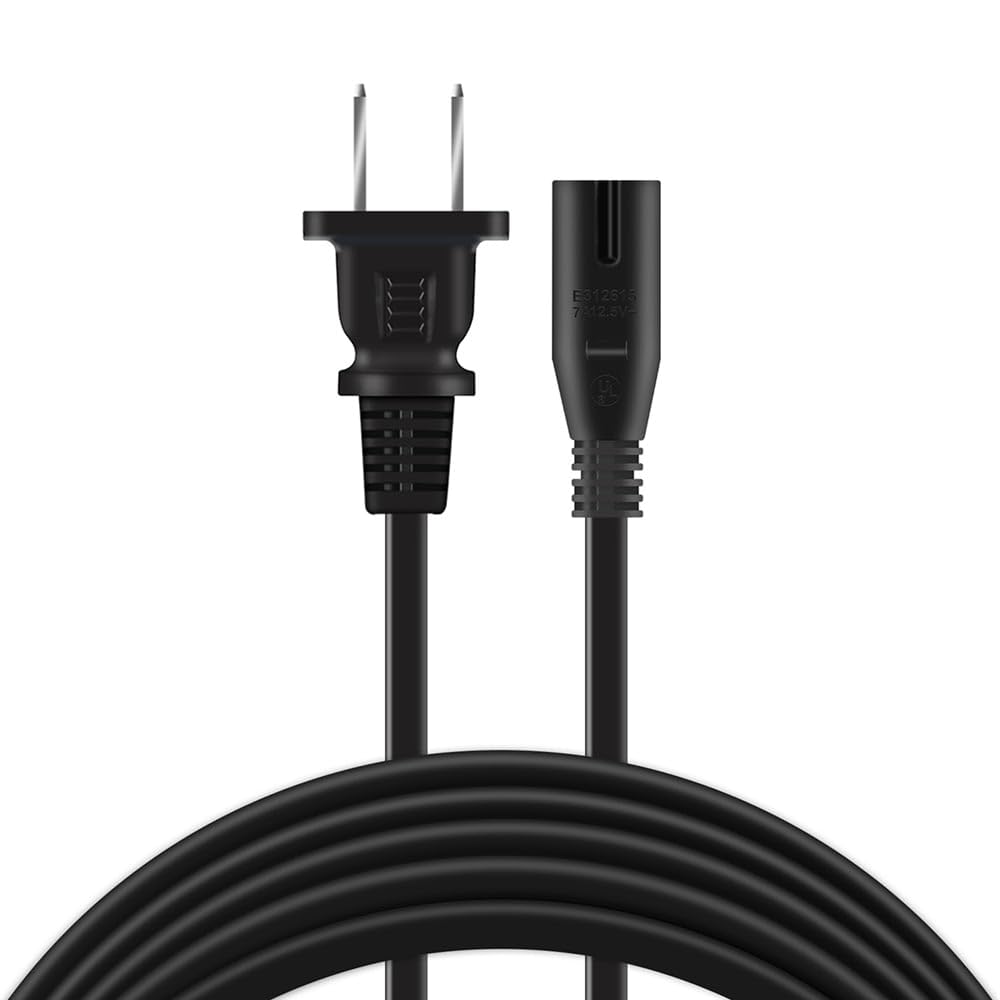 Repuesto de 5 pies de entrada de alimentación: 110 V - 120 V 50 – 60 Hz CA en cable de alimentación, cable de enchufe compatible con altavoz Bluetooth portátil Aiwa Exos-9 Exos9 Exos9