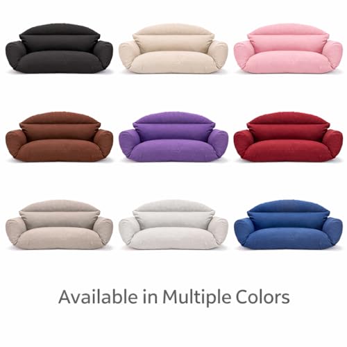 Image of Double Seater Cushion Set - Polyester Fabric Padded Seat for Hanging Egg /Garden Jhula (Cushion ONLY Brown)