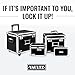 Vaultz Combination Lock Box - Secure Safe for Documents, Valuables, Medicine & Money - 10 x 7.25 x 7.75 Inch - Black