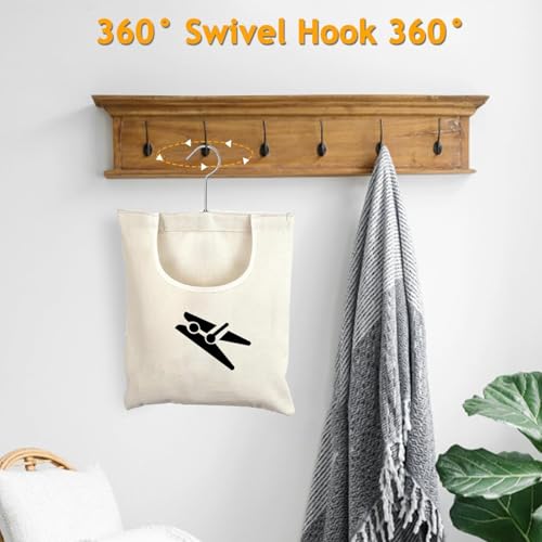 Wäscheklammerbeutel, Klammerbeutel Für Wäscheklammern, Wäscheklammern Beutel, Klammerbeutel, Für Bis Zu 100 Wäscheklammern, Wäscheklammerhalter Mit Aufhängehaken Für Den Heimgebrauch