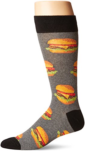 Socksmith Good Burger Chaussettes, Gris chiné, Taille Unique Homme
