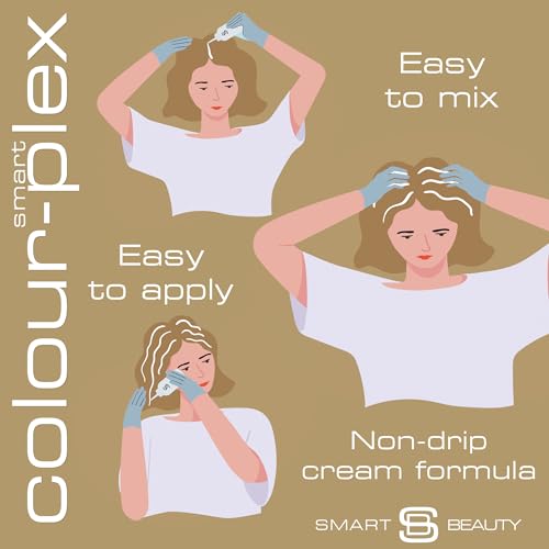 Ash Blonde Hair Dye with added Plex Hair Care Conditioner, Permanent Hair Color with Cool Ash Hair Toner for Blond Hair, Vegan Hair Dye, Cruelty-Free - Smart Beauty Hair Color