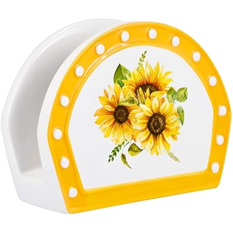 Ceramic Sunflower Napkin Holder by woobud Cover