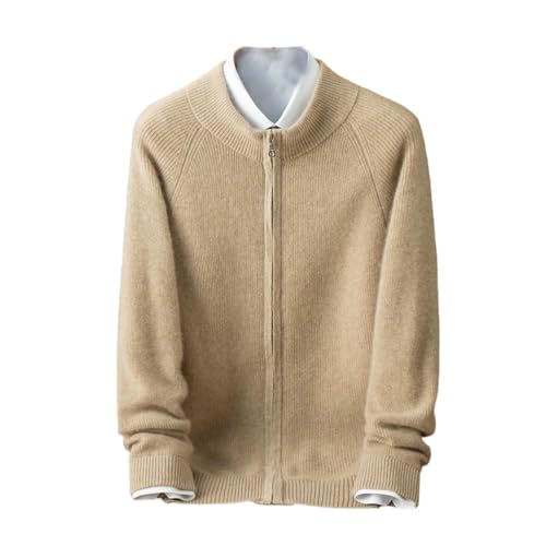 Pull Tricoté Épais Homme à Fermeture Éclair : Cardigan Ample et Chaud en Cachemire