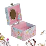 GZBMEZS Musik-Schmuckschatulle für Mädchen, Schmuck-Aufbewahrungsbox mit...