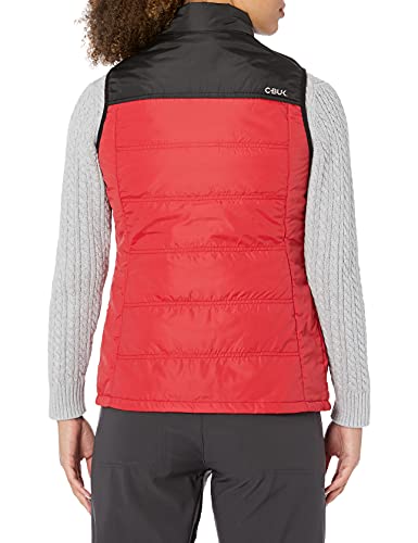 CBUK Colete feminino com isolamento térmico e resistente ao vento, Vermelho, XG
