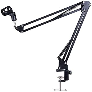Braço articulado para microfone boom cachimbo para podcast, audio, gravações, live f32