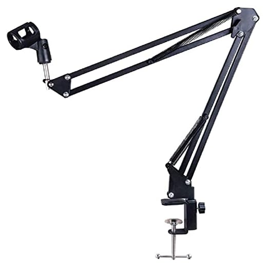 Braço articulado para microfone boom cachimbo para podcast, audio, gravações, live f32
