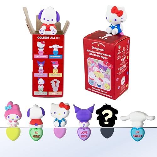 Sonix x Sanrio Hello Kitty & Friends Peekers - Sweethearts Series Blind Box - Adhesive Decorative Mini Figures - Includes Hello Kitty, Cinnamoroll, Kuromi, My Melody, Pochacco, or Mystery Character