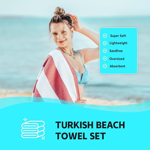 HAVLULAND-Beach-Towels-Oversized-72x40-Sand-Free-Turkish-Beach-Towel-Extra-Large-Pool-Towels-Super-Absorbent-Bath-Towels-Set-of-4-Multi-Color 41BBTzmZv5L