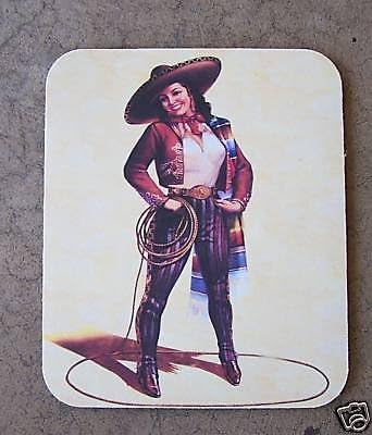 Mexcan Cowgirl Calendar Girl Mousepad