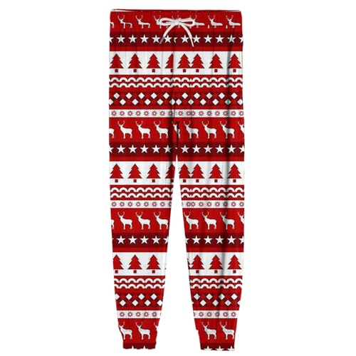 Mens Christmas Pajamas Soft Lounge Baggy Pant Casual Fall Thermal Christmas Mens Long Pajama Pants2