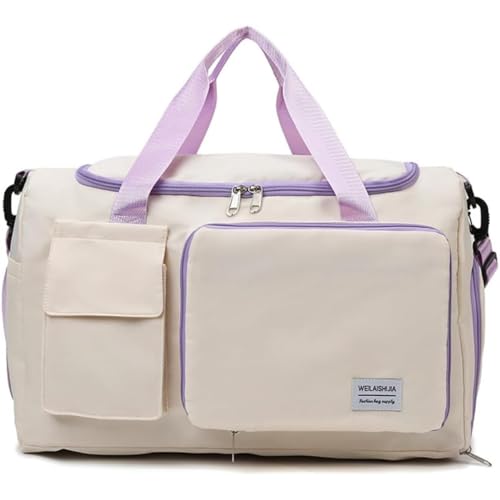 Vlwm ボストン スポーツ 修学旅行 大容量 防水 シューズ収納 レディース メンズ 男女兼用 軽量 折りたたみ 乾湿分離 3way メッセンジャー おむつな ショルダー ジム コン 斜めがけ アウトドア ゴルフ 機内持込 多機能 出張 運動 (G)