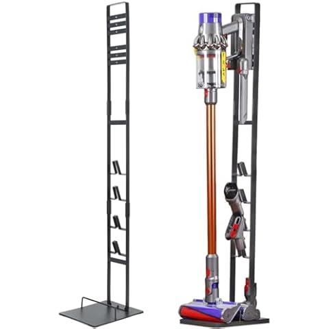 BRIGHTSHOW Vacuum Stand for Dyson V15 V11 V10 V8 V7 V6,Stable Metal Storage Bracket Holder for Handheld DC30 DC31 DC34 DC35 DC58 DC59 DC62 Cordless Vacuum Cleaners Accessories (Grey) Cover