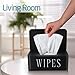 Singhoow 3 Pack Baby Wipes Dispenser Holder Wipe Container for Bathroom with Lid Toilet Tissue Paper Storage Refillable Box for Home Office Cars(Small,Black)