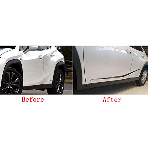 Beautost Fit For Lexus Ux 200 250H Ux200 Ux250H 2019 2020 2021 2022 2023 Body Side Door Molding Cover Trims (Upper Part -Chrome Abs) #TOP5