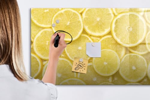 Tableau magnétique en verre effaçable à surface brillante résistante 120x60 cm