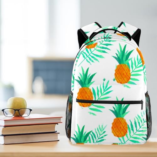 Sac à dos d'école filles garçons ananas blanc multicolore 40cm - 5