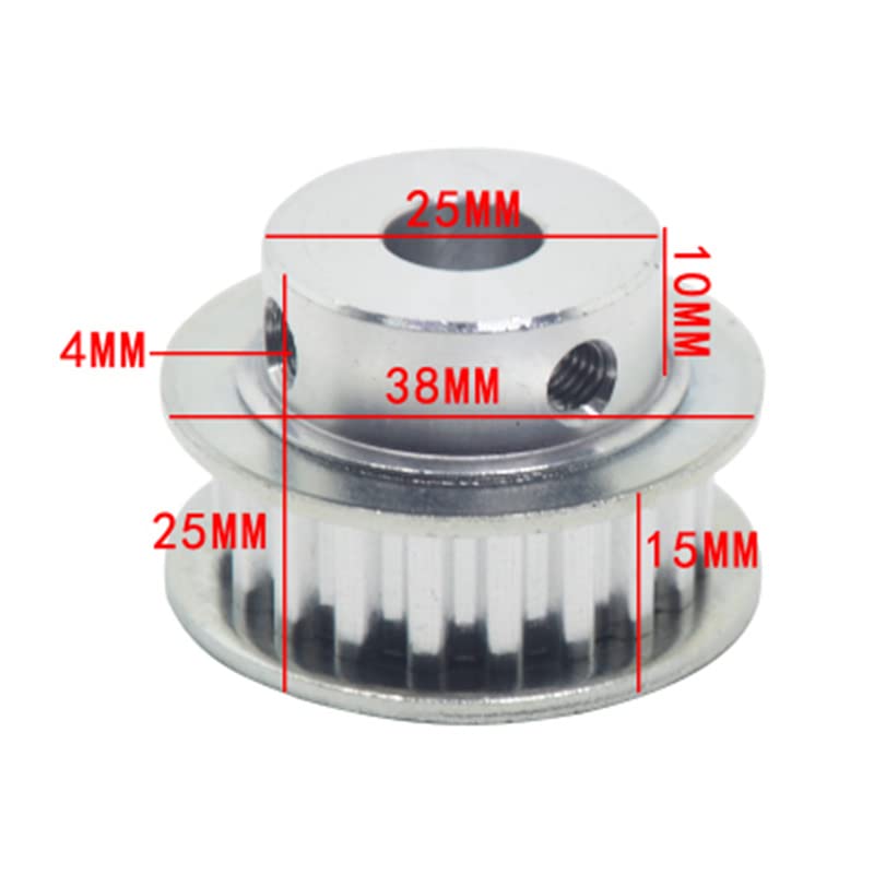 Polea dentada síncrona de motor CC de 20 dientes y eje modular de 6mm 5