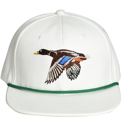 Image of EDTREK Performance Outdoorsman Snapback Truck Hat with Flat Brim - Unique Animal Embroidery
