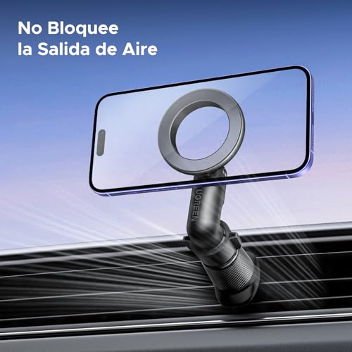UGREEN Soporte Móvil para Coche con MagSafe Rotación 360°, Súper Estable con 20 Imanes N52, para Rejilla de Ventilación Horizontal Compatible con iPhone 17/17 Air/17 pro/17 Pro MAX/Samsung - imagen 7