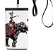 Elephant Performance China Minority Dressing Totem Phone Wallet Purse Hanging Mobile Pouch Black Pocket