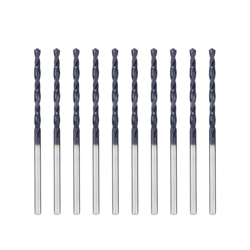 Hilpaty Cobalt Drill Bits 2.0mm x 10pcs M35 HSS Drill Bit for Metal, AlTiN Coating, Standard DIN 338 (2.0mm x 49mm x 10pcs)