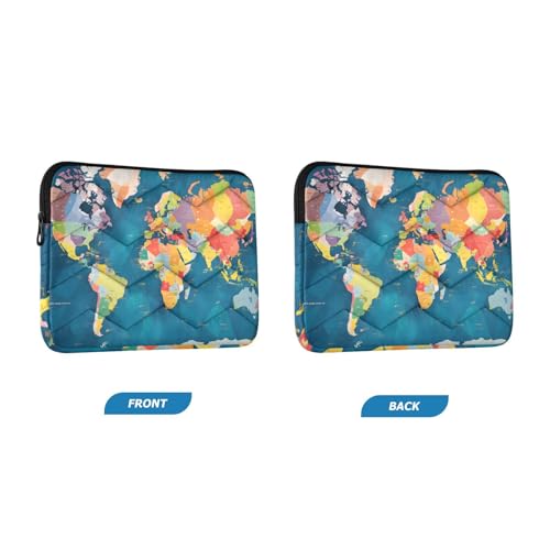 Funda para portátil 13-14 pulg con diseño de mapa miniatura 2