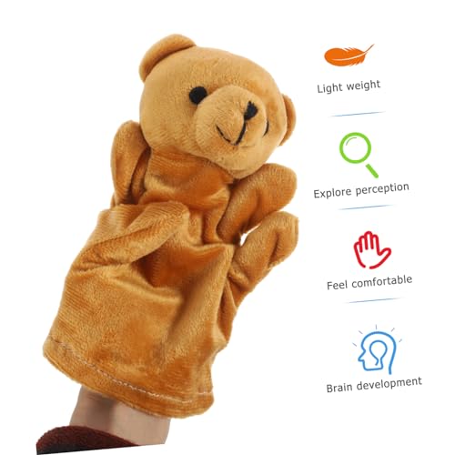 Toyvian brinquedo de fantoche de mão de urso brinquedos fantoches de animais fantoches de mão fantoc