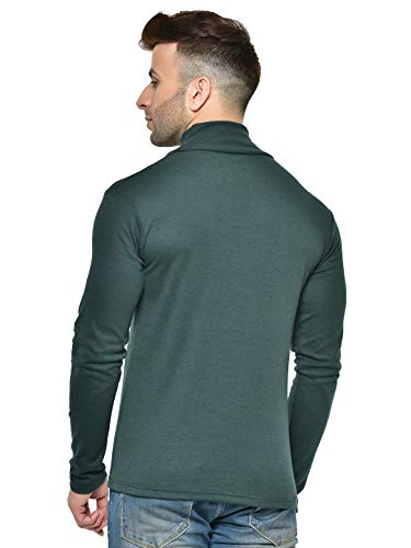 Image of CHKOKKO Men's Winter Wear Cotton High Neck Full Sleeves Regular Fit T-Shirt