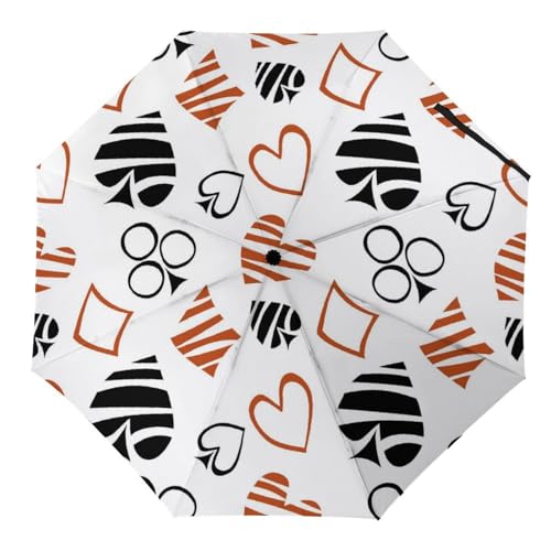 Parapluie automatique compact pliant feuilles d'automne homme femme
